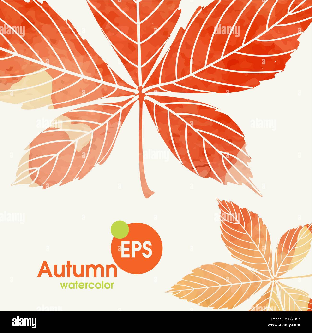 Herbst-Hintergrund mit Blättern Stock Vektor