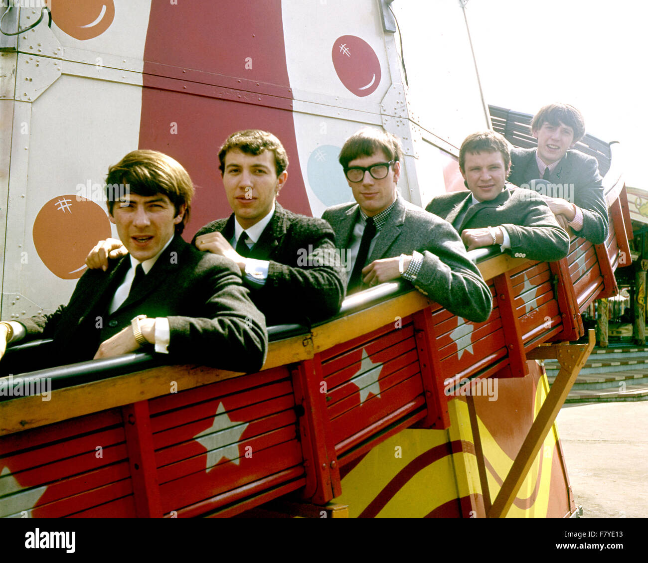 DIE MOJOS UK-pop-Gruppe über 1963. Von links: Nick Crouch, John Konrad, Keith Karlson, Terry O'Toole. Stu-James Stockfoto