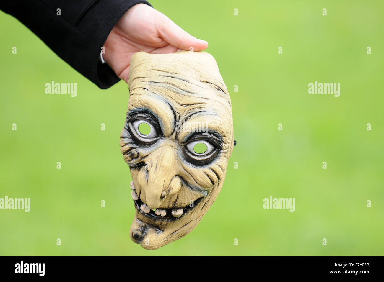 Unheimlich erschreckend Halloweenmaske Stockfoto