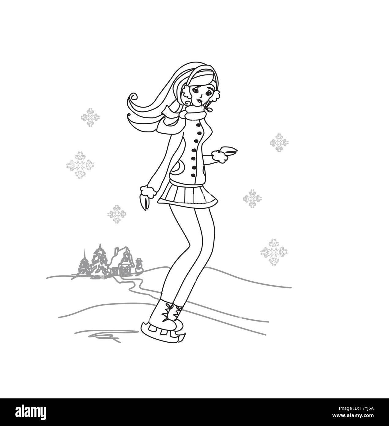 schöne skater Stock Vektor