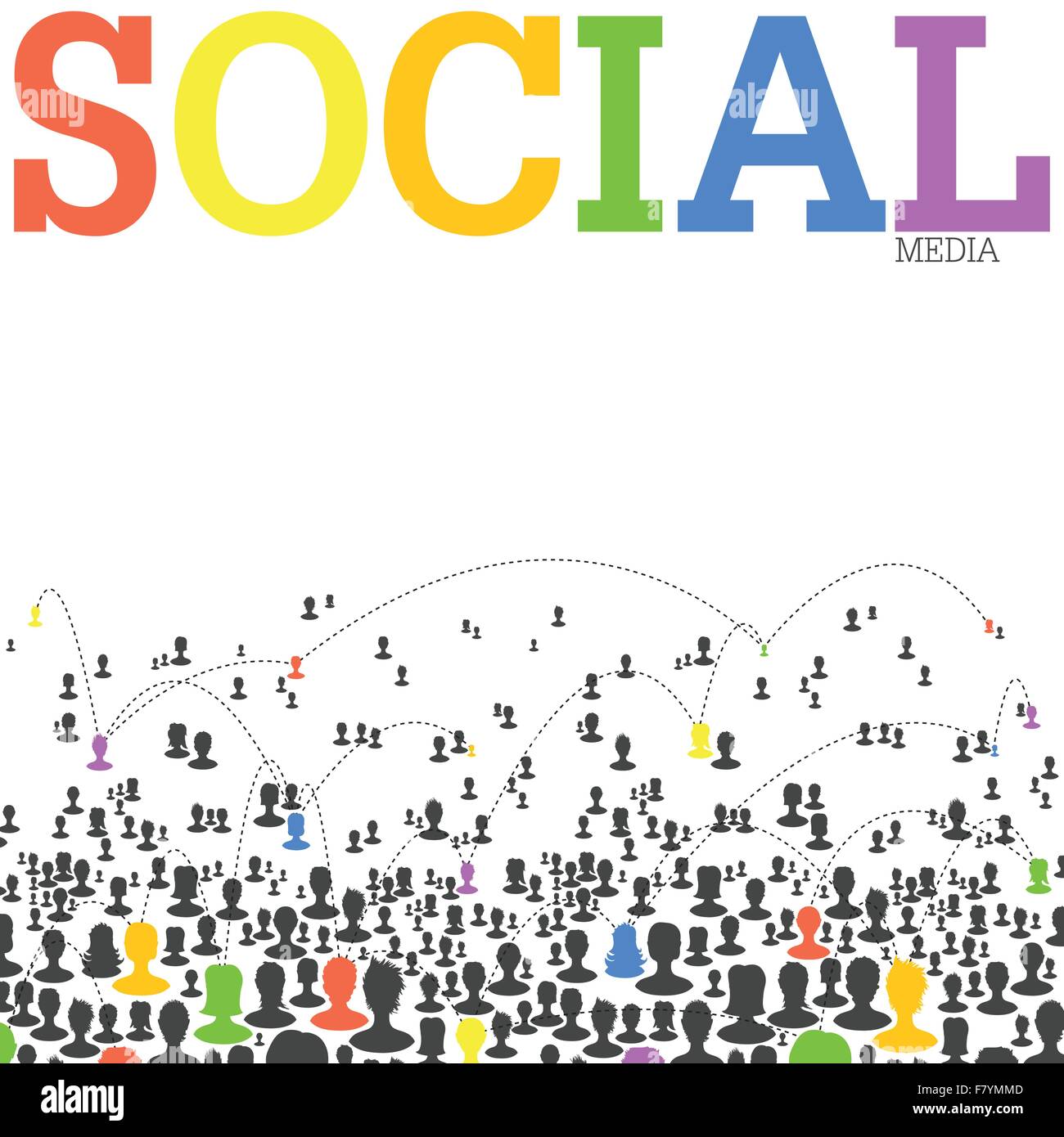 Social-Media-Netzwerk-Konzept. Vektor Stock Vektor