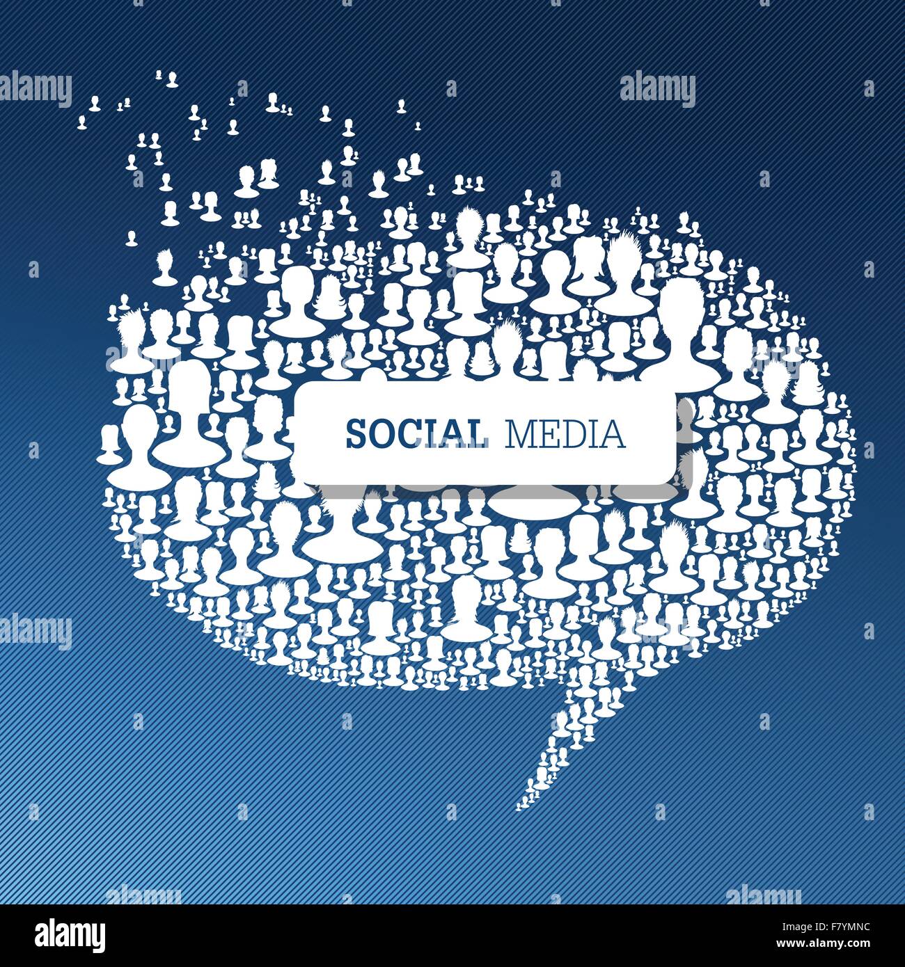 Social-Media-Blase Rede Konzept. Vektor Stock Vektor