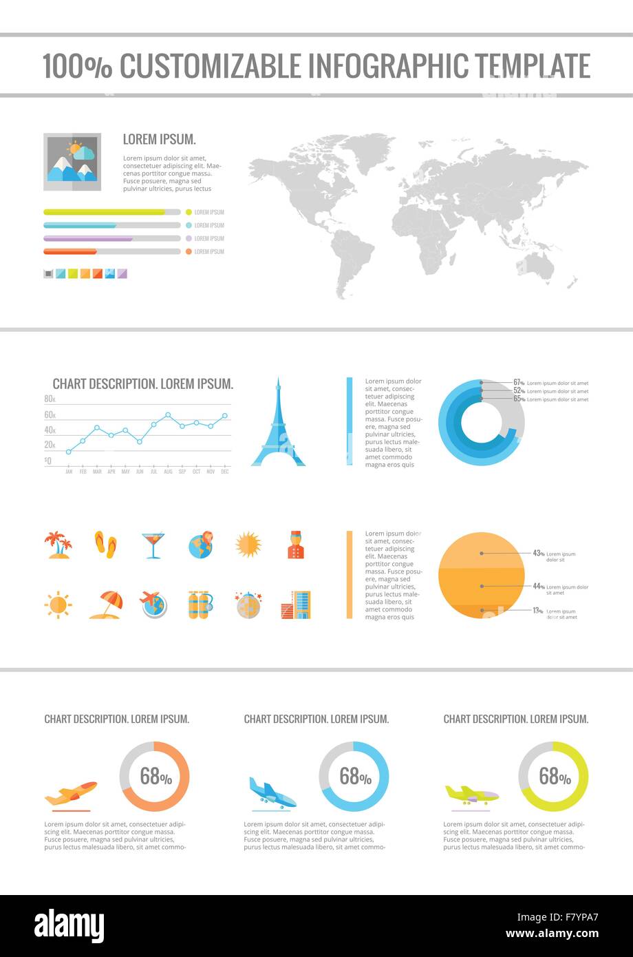 Infografik-Elemente zu reisen. Stock Vektor
