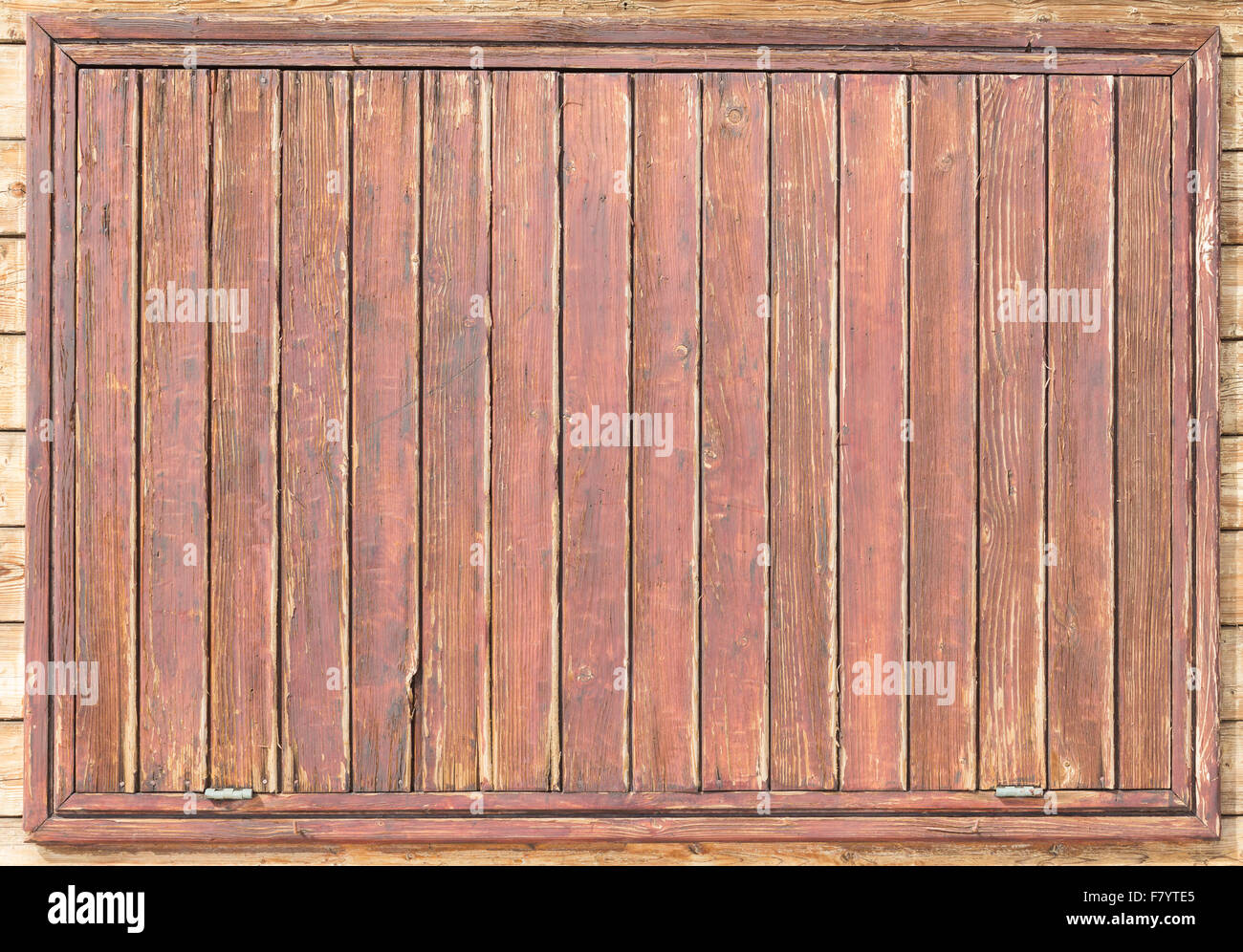 alte Fensterläden aus Holz - gestreiften Holzplanken - Holz Hintergrund Stockfoto