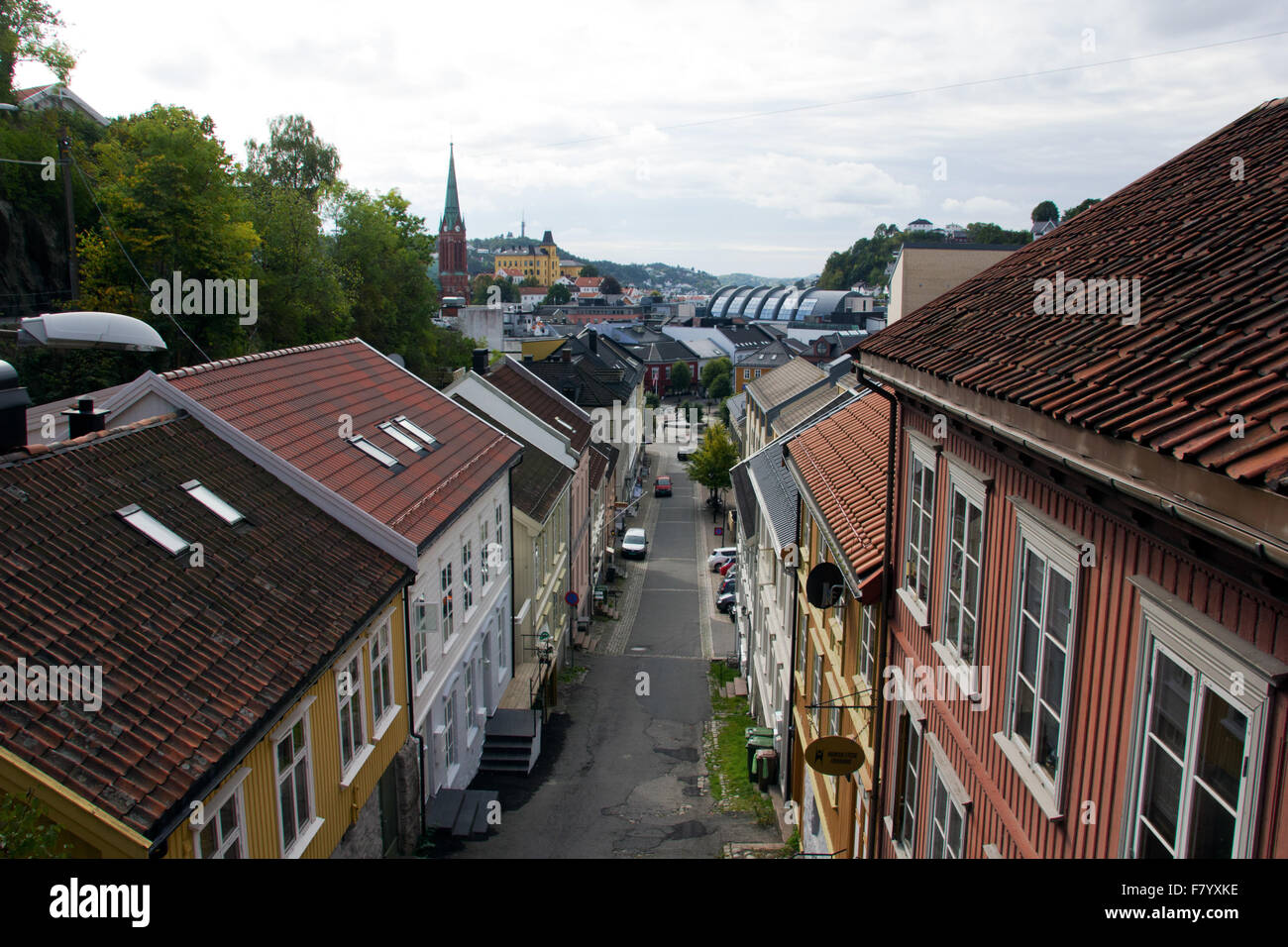 Blick über Arendal Stockfoto