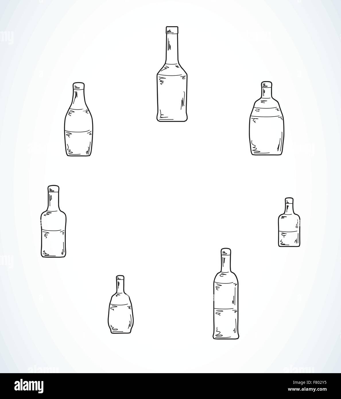 einige verschiedene Flaschen Stock Vektor