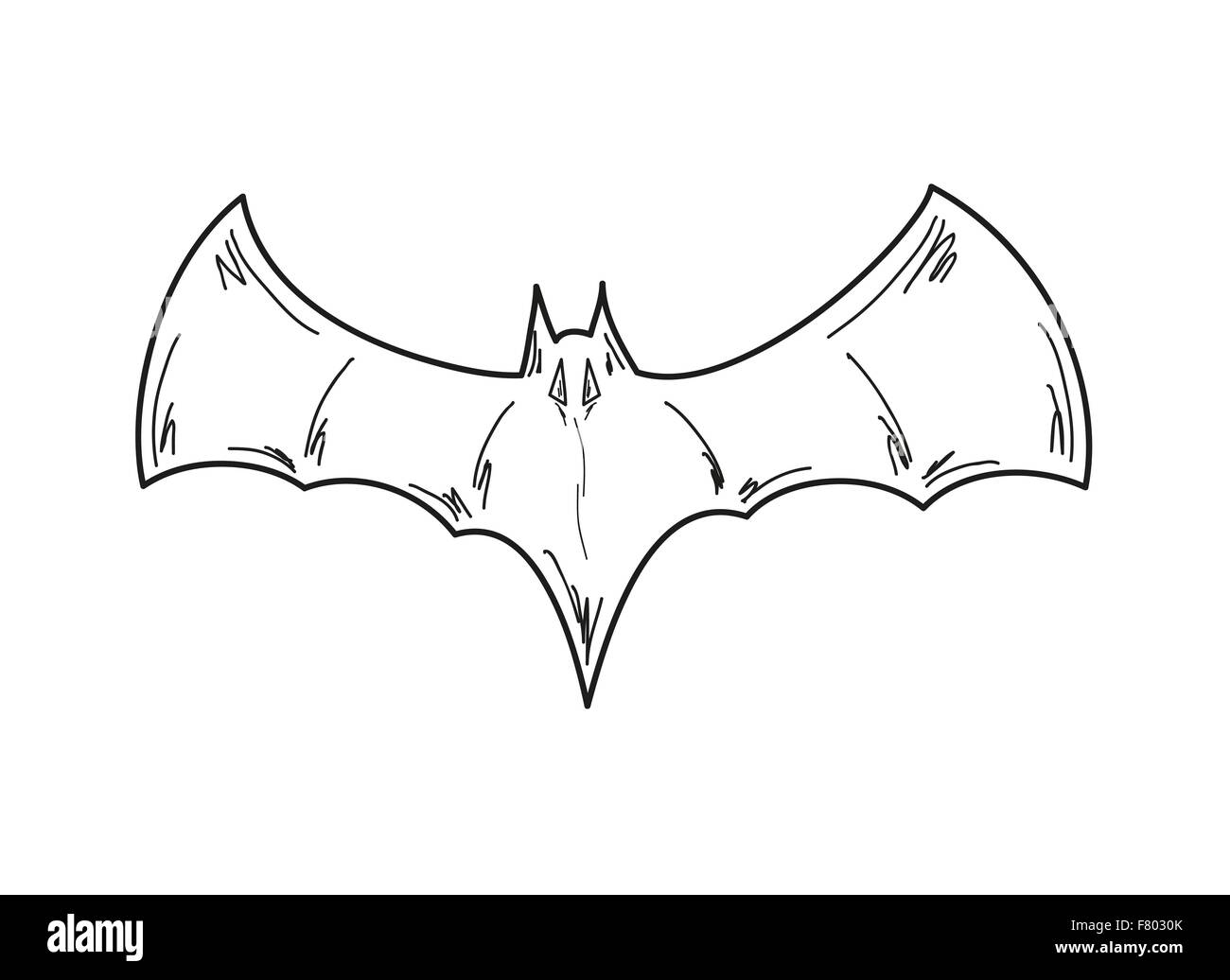 Skizze der Fledermaus Stock-Vektorgrafik - Alamy