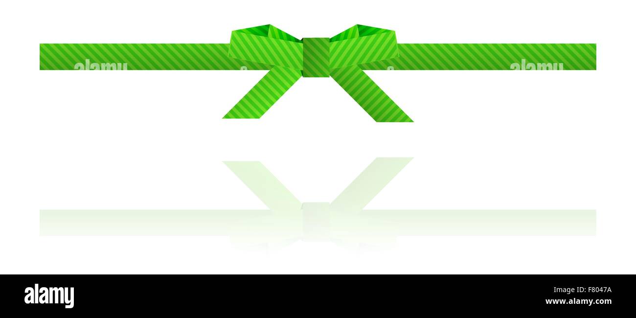 grünen gestrichelten Bogen und gestrichelte Grünband Stock Vektor