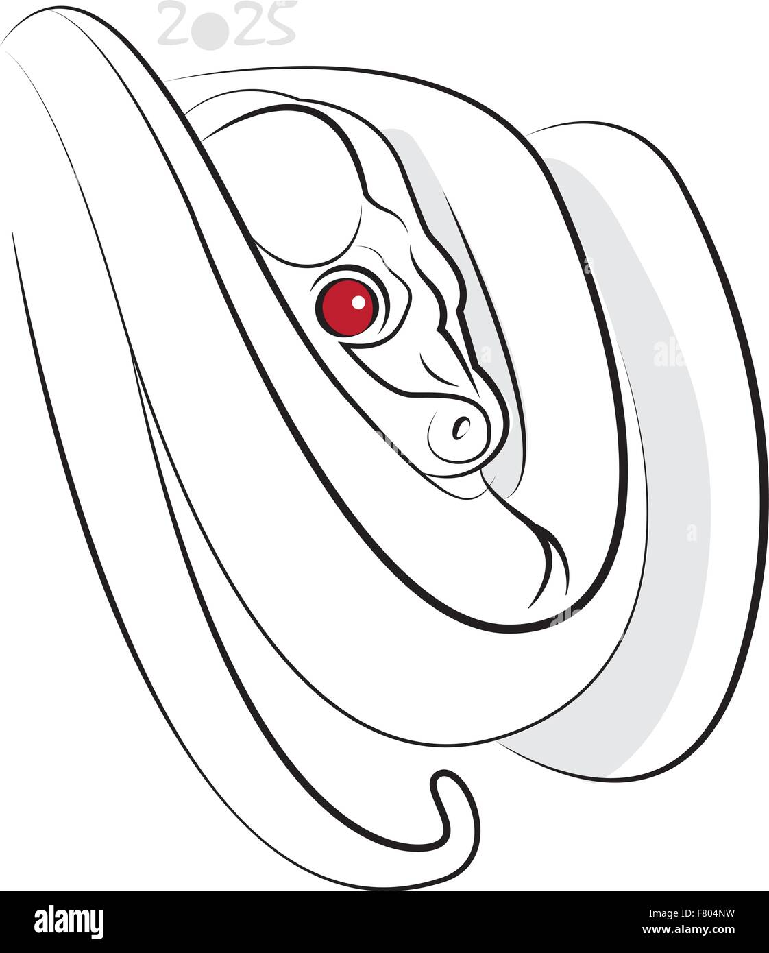 Chinesisches neues Jahr 2025 der Schlange. Gruß oder Einladung Karte