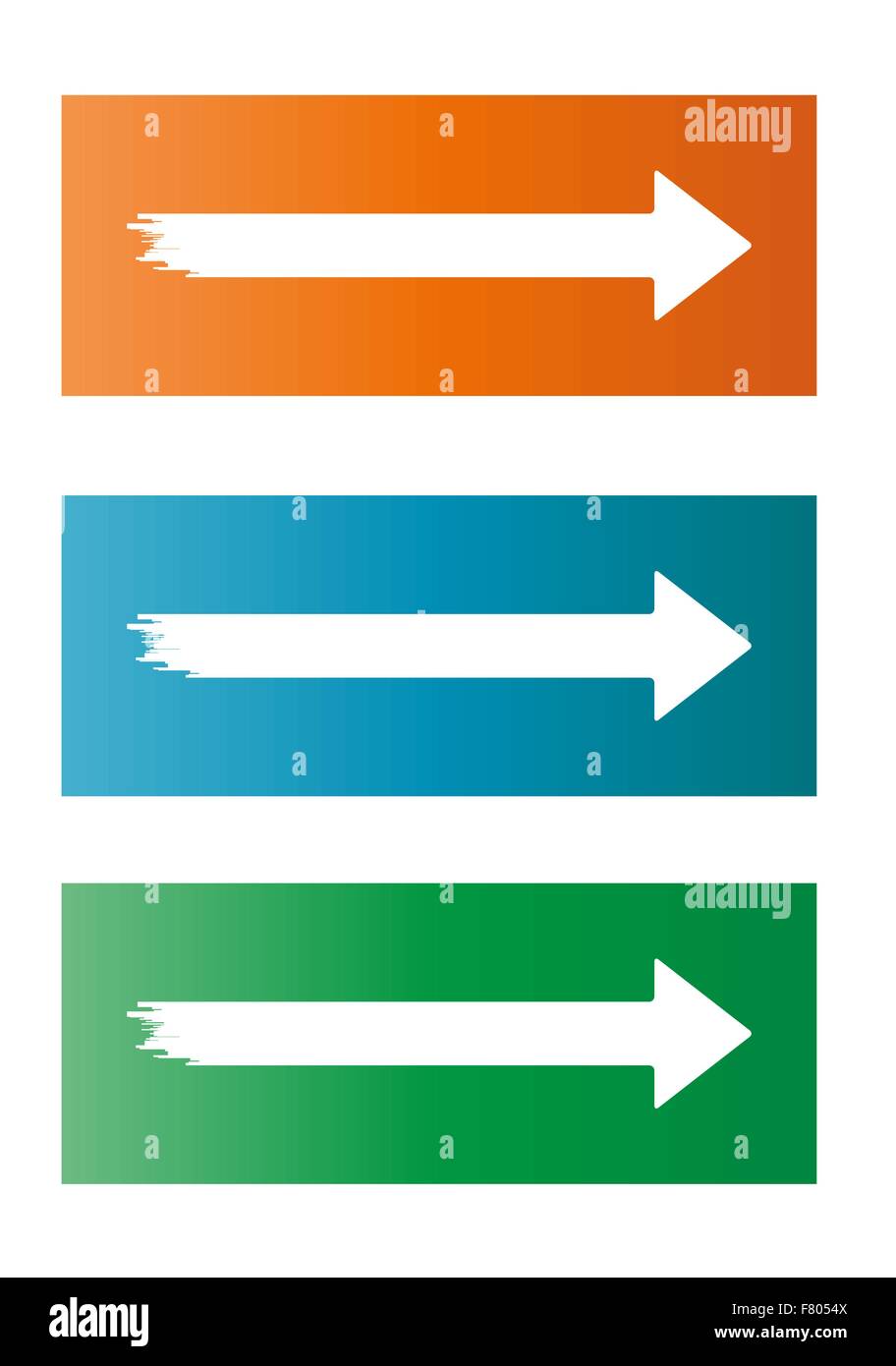 drei verschiedene Pfeile Stock Vektor