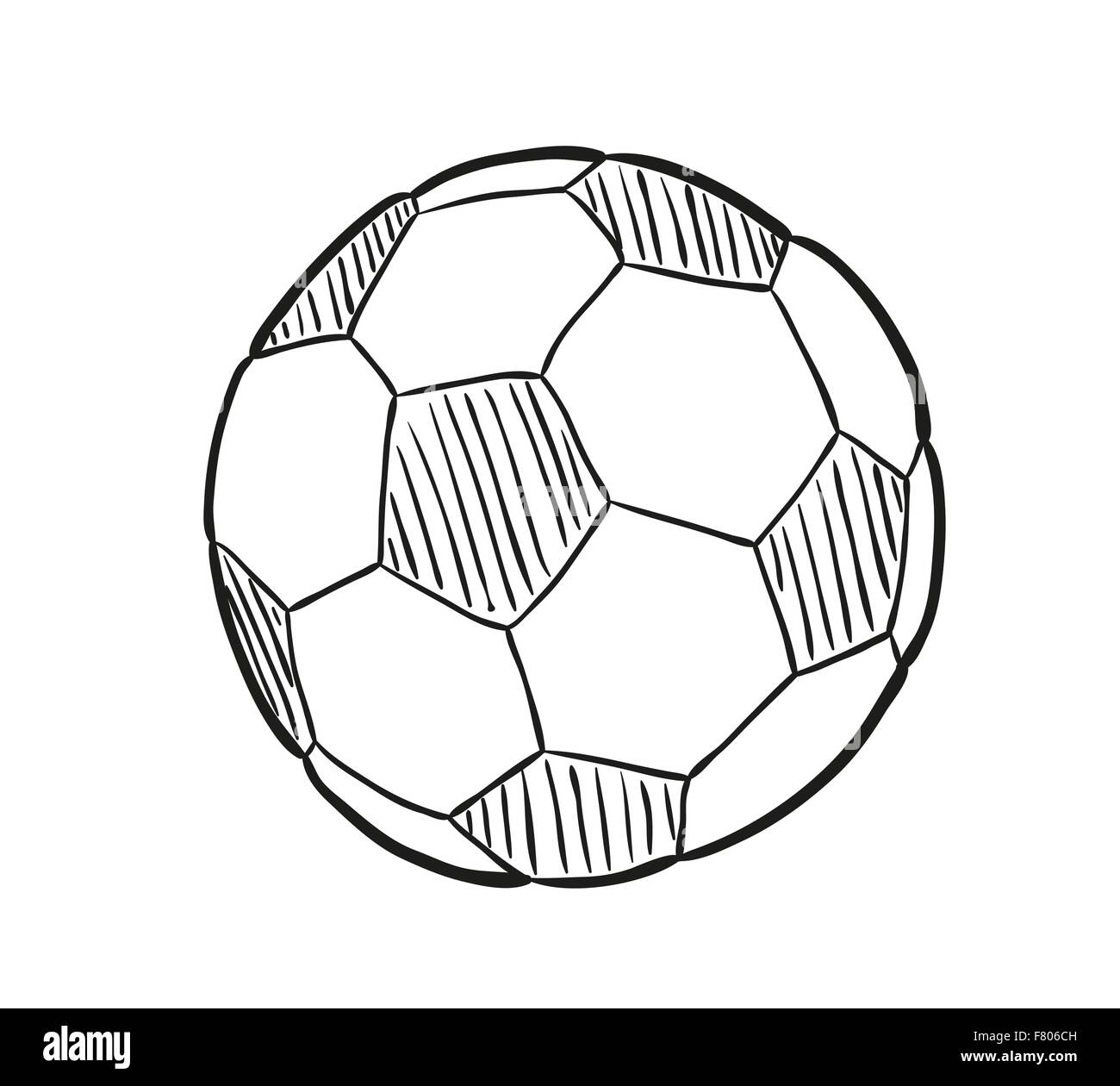 Skizze des Fußball-ball Stock-Vektorgrafik - Alamy