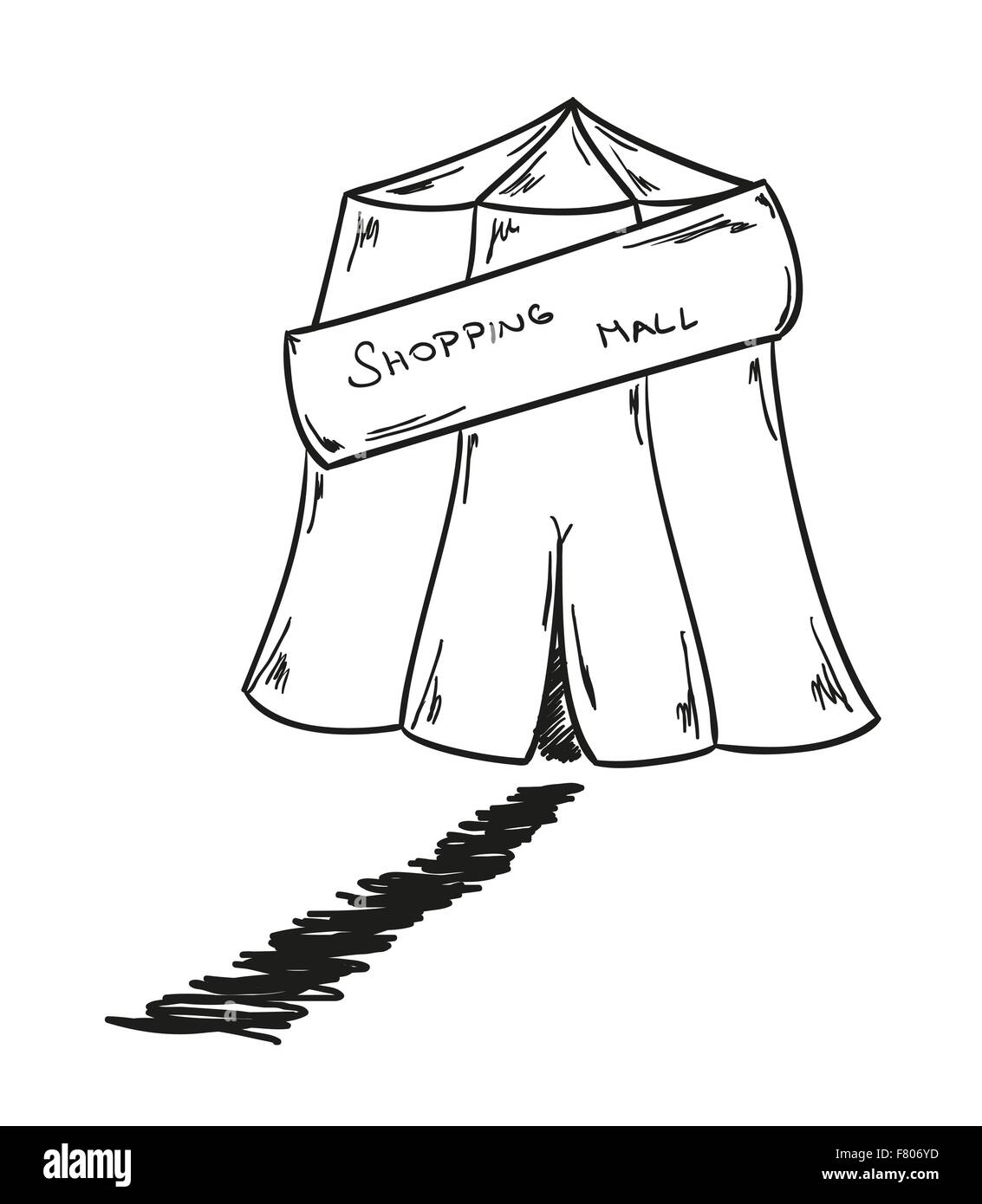 Shopping-Mall-Zelt Stock Vektor