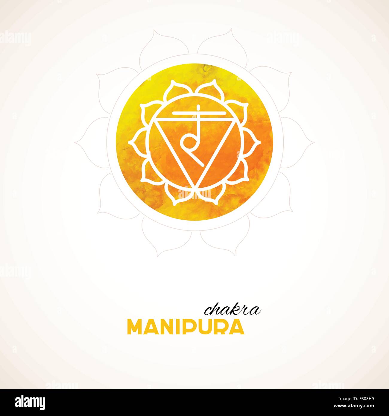 Farbdesign Chakra Aquarell Stock Vektor