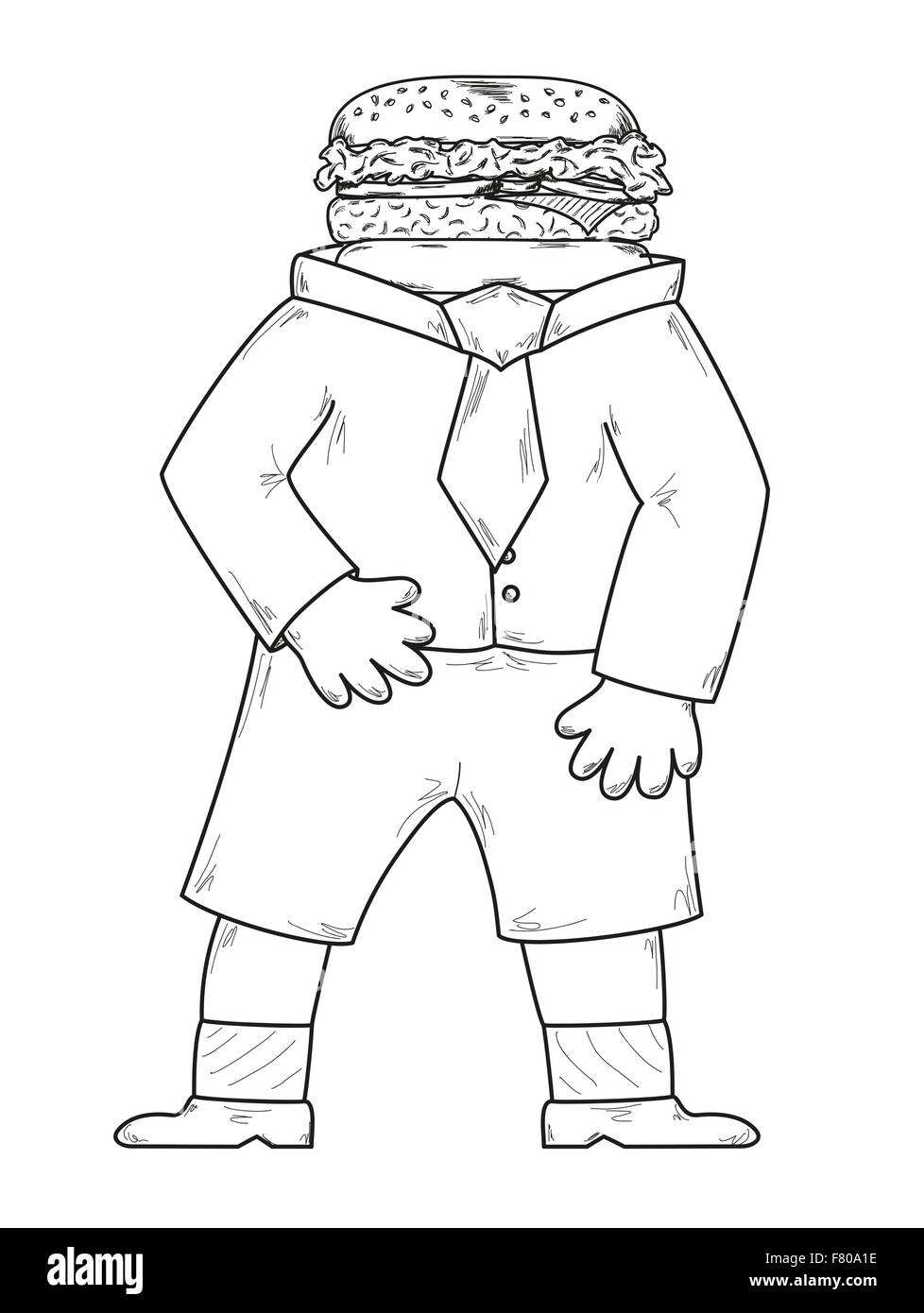 Hamburger-Kopf Stock Vektor