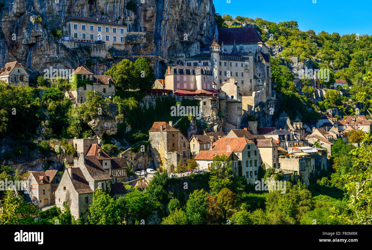 Rocamadour, Lot, Midi-Pyrenäen, Frankreich Stockfoto