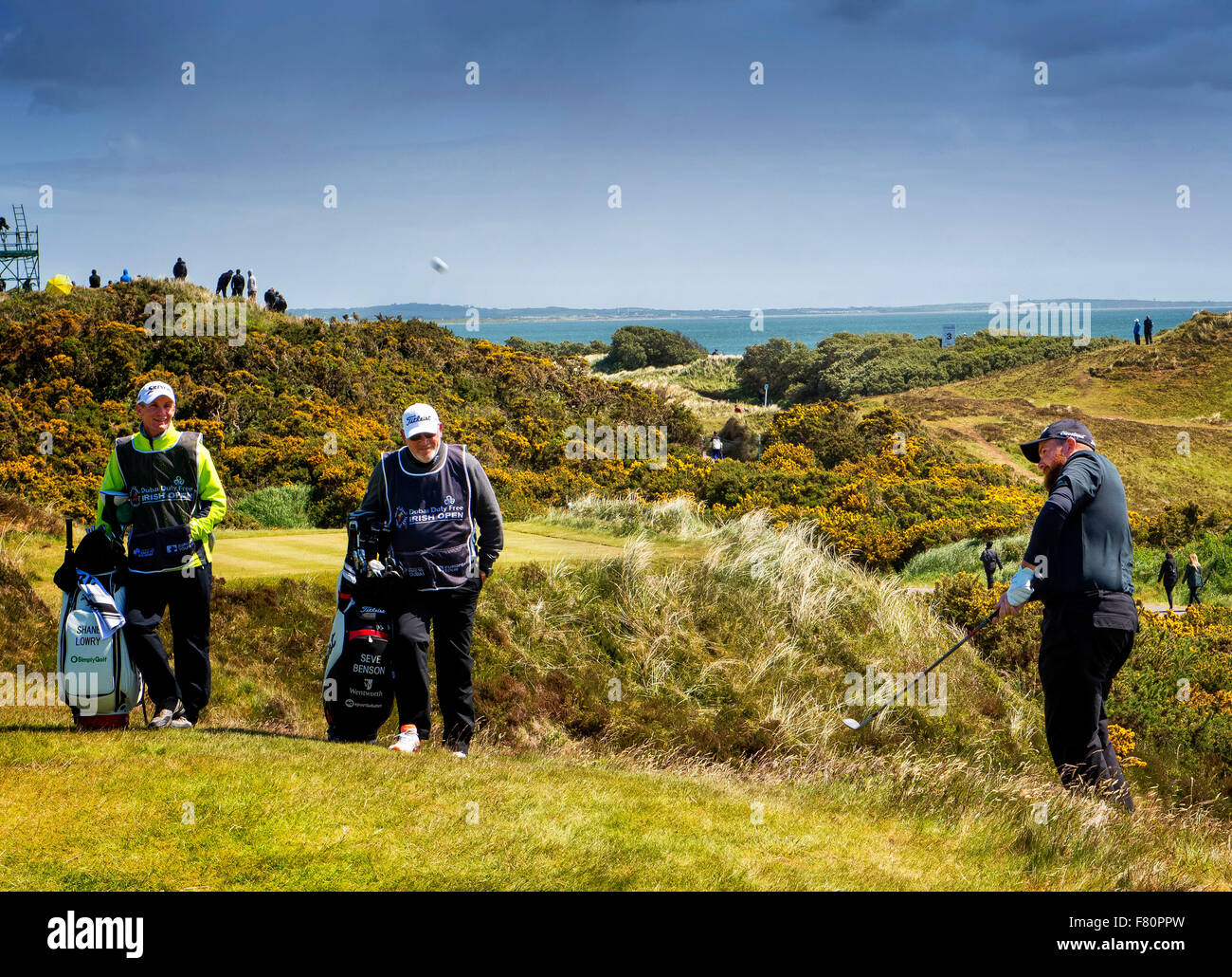 Open Championship Gewinner irischen Golfspieler Shane Lowry im Royal County Down Golf Club Newcastle Mourne Mountains Mournes Nordirland Stockfoto