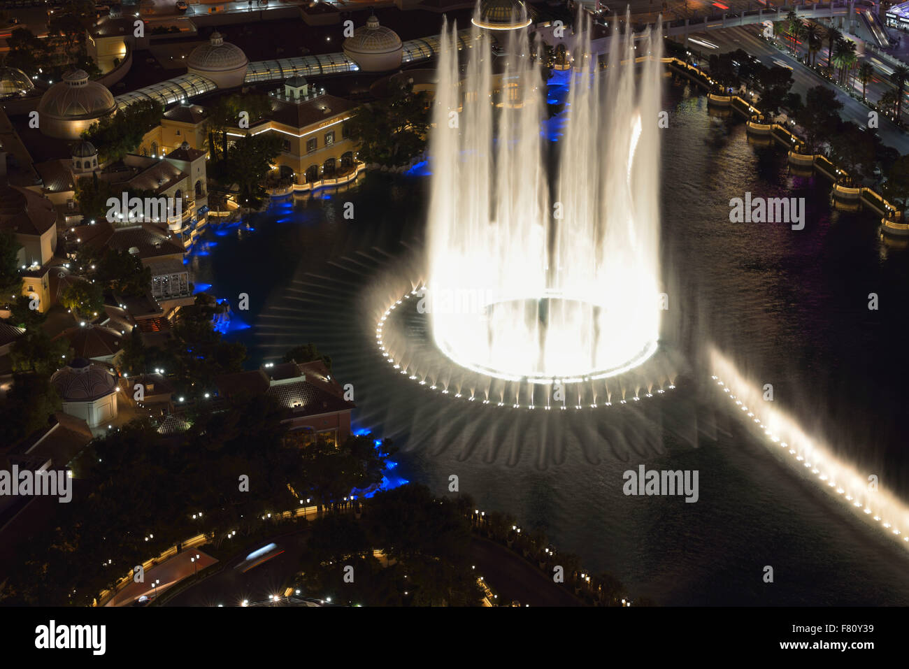 Der Süden Streifen in der Dämmerung, Las Vegas NV (erhöhte Ansicht) Stockfoto