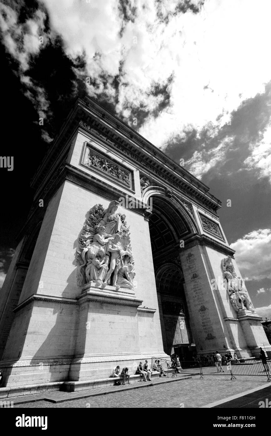 Arc de Triomphe, Paris Stockfoto