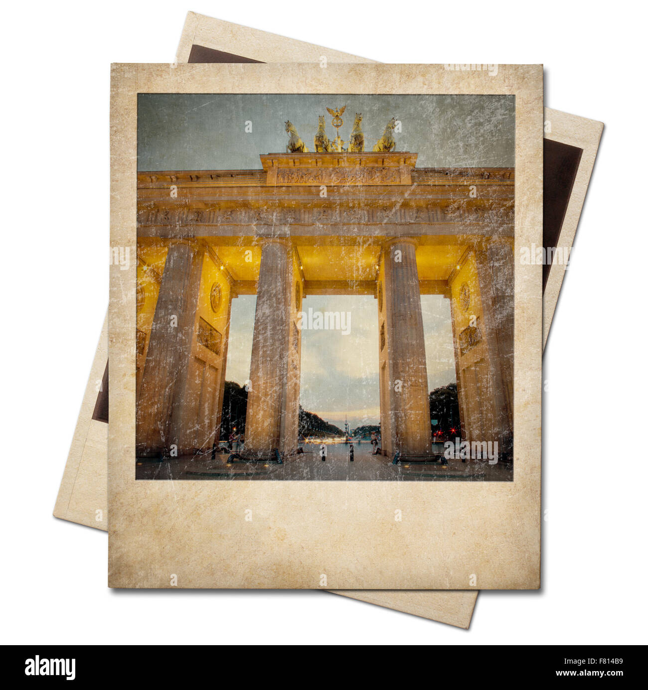 Vintage Polaroid Berlin Fotorahmen isoliert Stockfoto Vintage Polaroid Berlin Fotorahmen isoliert Stockfoto