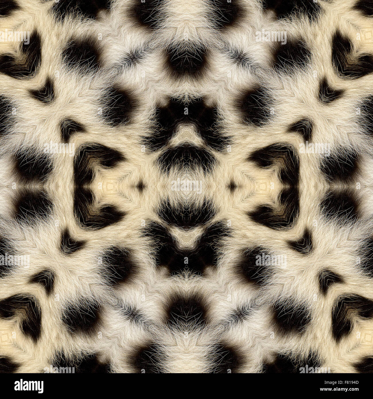 Abstrakte nahtlose Hintergrund oder Textur geometrische Abbildung basierend auf Leopard Fell. Schöne natürliche Motiv. Stockfoto