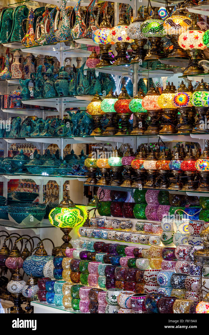 Geschäfte In der Altstadt von Bodrum, Bodrum, Provinz Mugla, Türkei Stockfoto