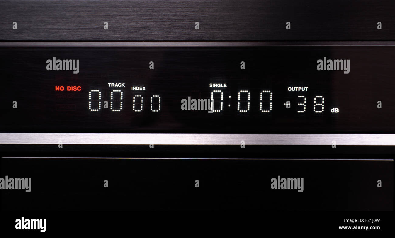 Media-Player-Anzeige Stockfoto