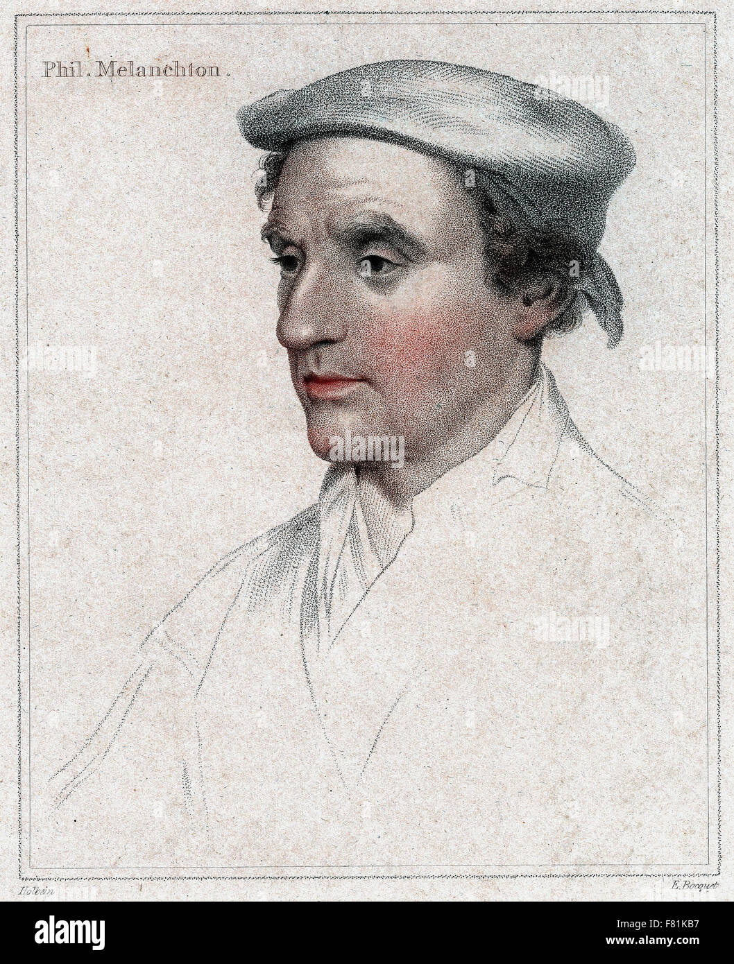 Philipp Melanchthon deutschen protestantischen Reformer - Gravur Stockfoto