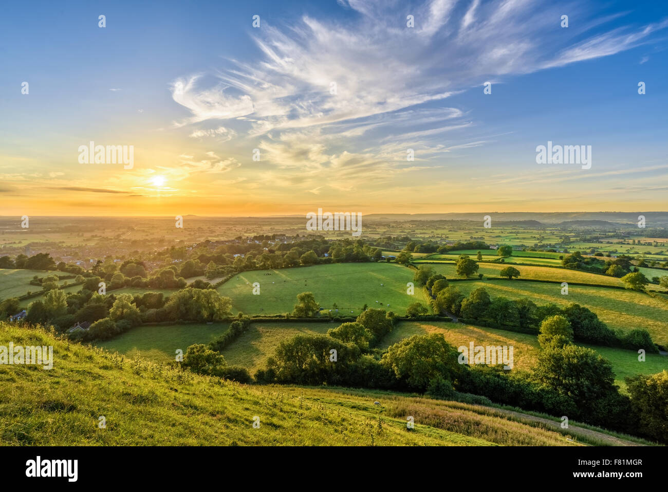 Somerset Levels, England Stockfoto