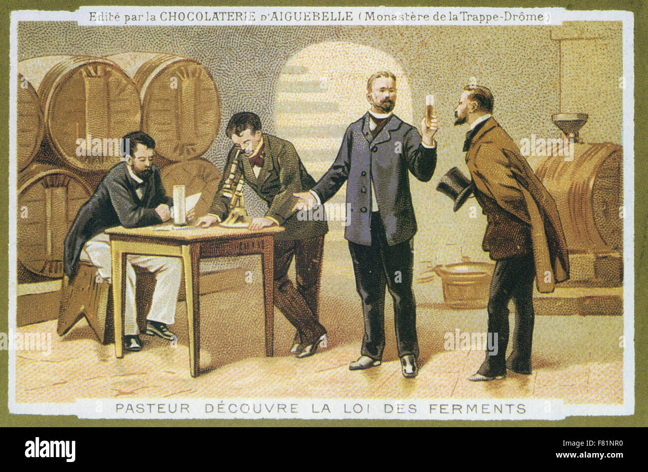 Französischen Chemiker LOUIS PASTEUR (1822-1895) erklärt den Prozess der Gärung ca. 1858 Stockfoto