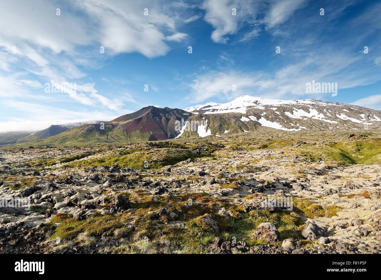Snaefellsjökull-Gletscher auf der Halbinsel Snaefellsnes in Island Stockfoto