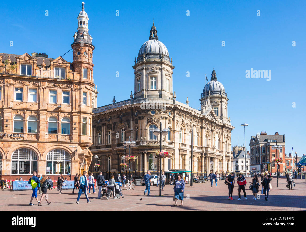 Hull Maritime Museum in den Rumpf Yorkshire England UK GB EU Europa Queen Victoria Square Kingston aufbauend Dock-Büros Stockfoto