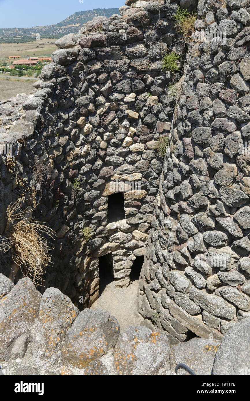 Die Ruinen des Su Nuraxi bei Barumini in Sardinien Stockfoto