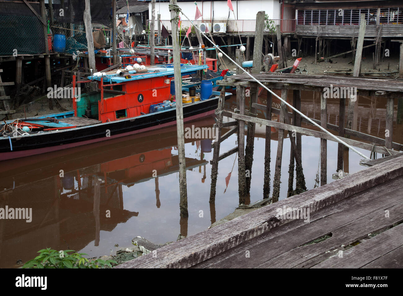 Sekinchan Fischerdorf, Halbinsel Malaysia. Stockfoto