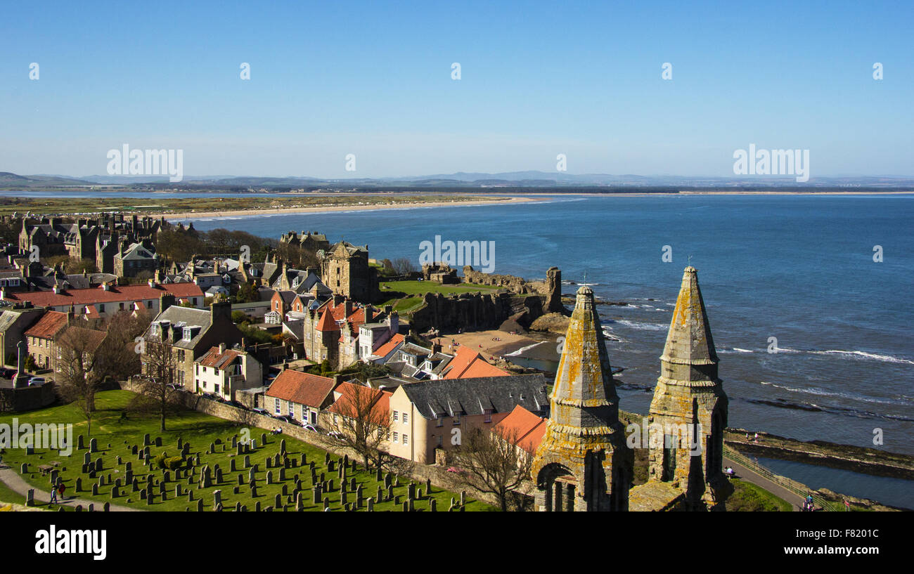 Blick über St. Andrews in Schottland Stockfoto