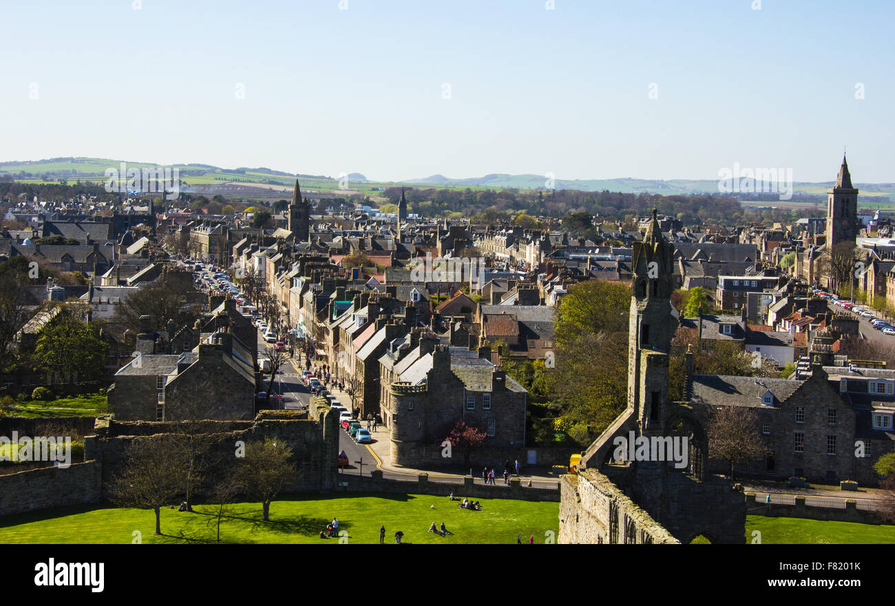 Blick über St. Andrews in Schottland Stockfoto