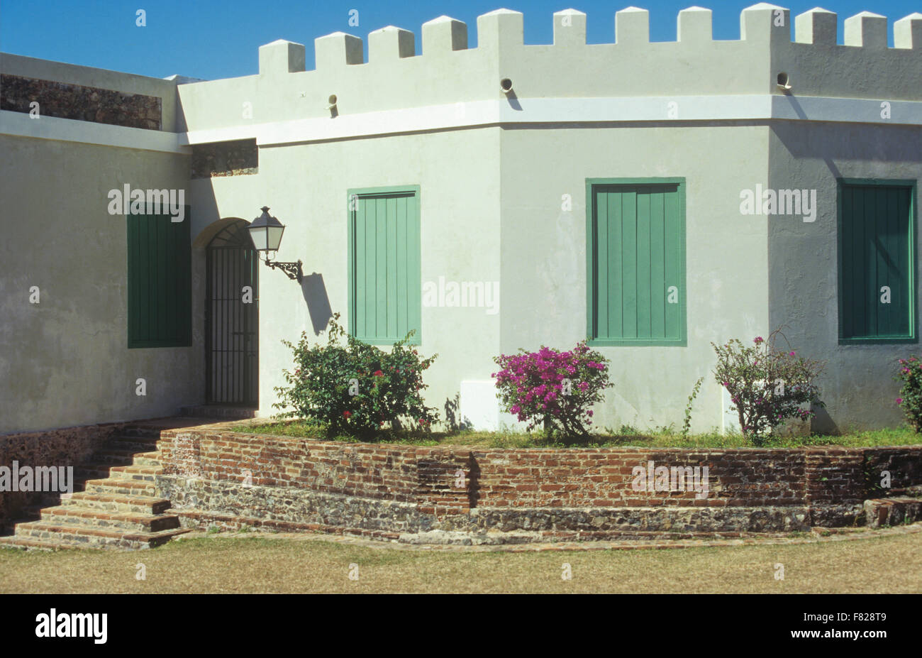 Fortin Conde de Mirasol war die letzte spanische Festung in der neuen Welt, Isabel Segunda, Vieques Island, Puerto Rico. Stockfoto