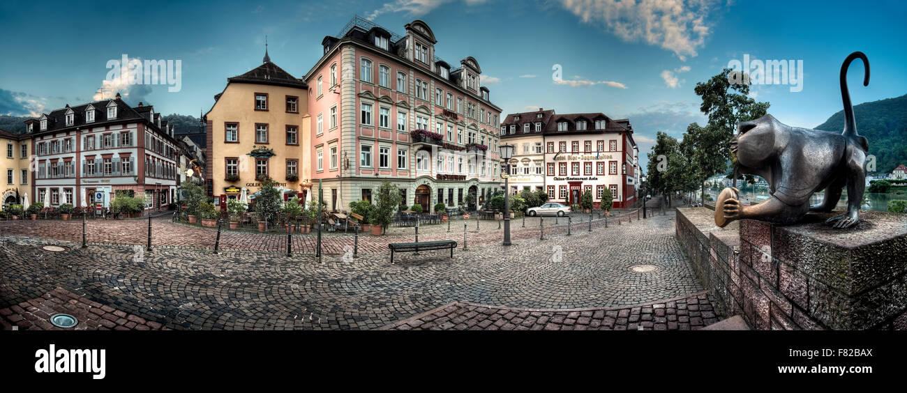 Alte Brücke (alte Brücke), Heidelberg, Deutschland Stockfoto