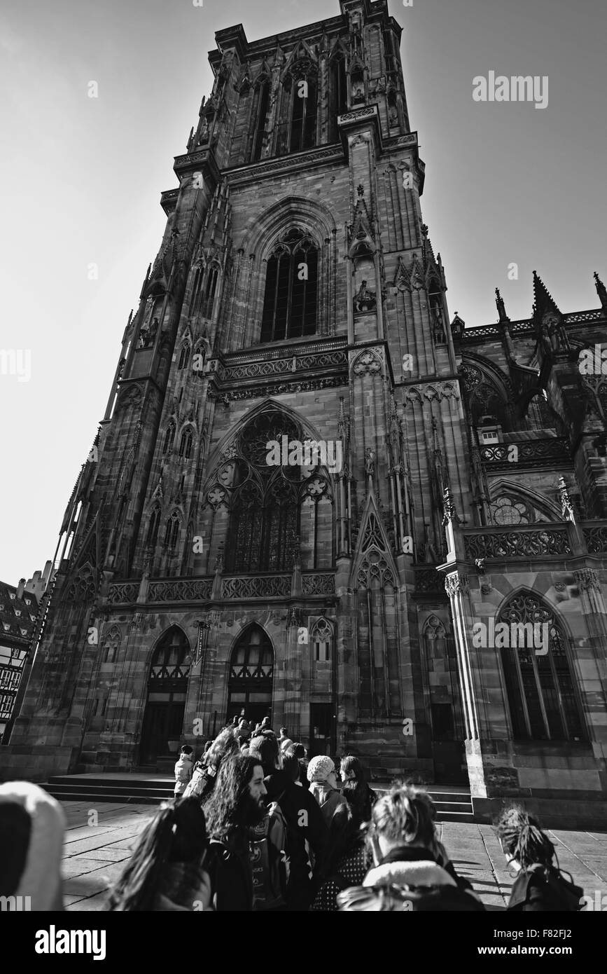 Eingang zur Kathedrale Notre-Dame Stockfoto