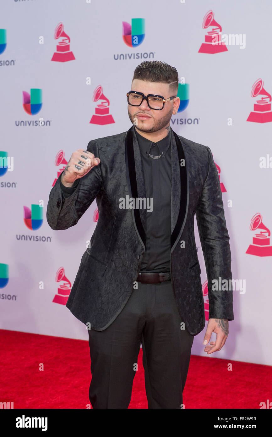 Singer/Songwriter Farruko besucht die 16. Annual Latin GRAMMY Awards in der MGM Grand Arena in Las Vegas Stockfoto