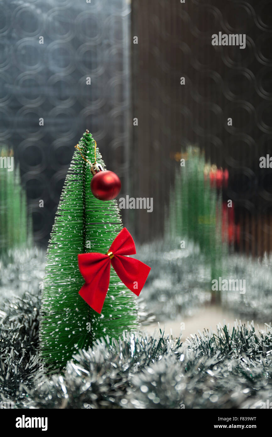 Weihnachtsdekoration, Christmas Ball Hintergrund Stockfoto
