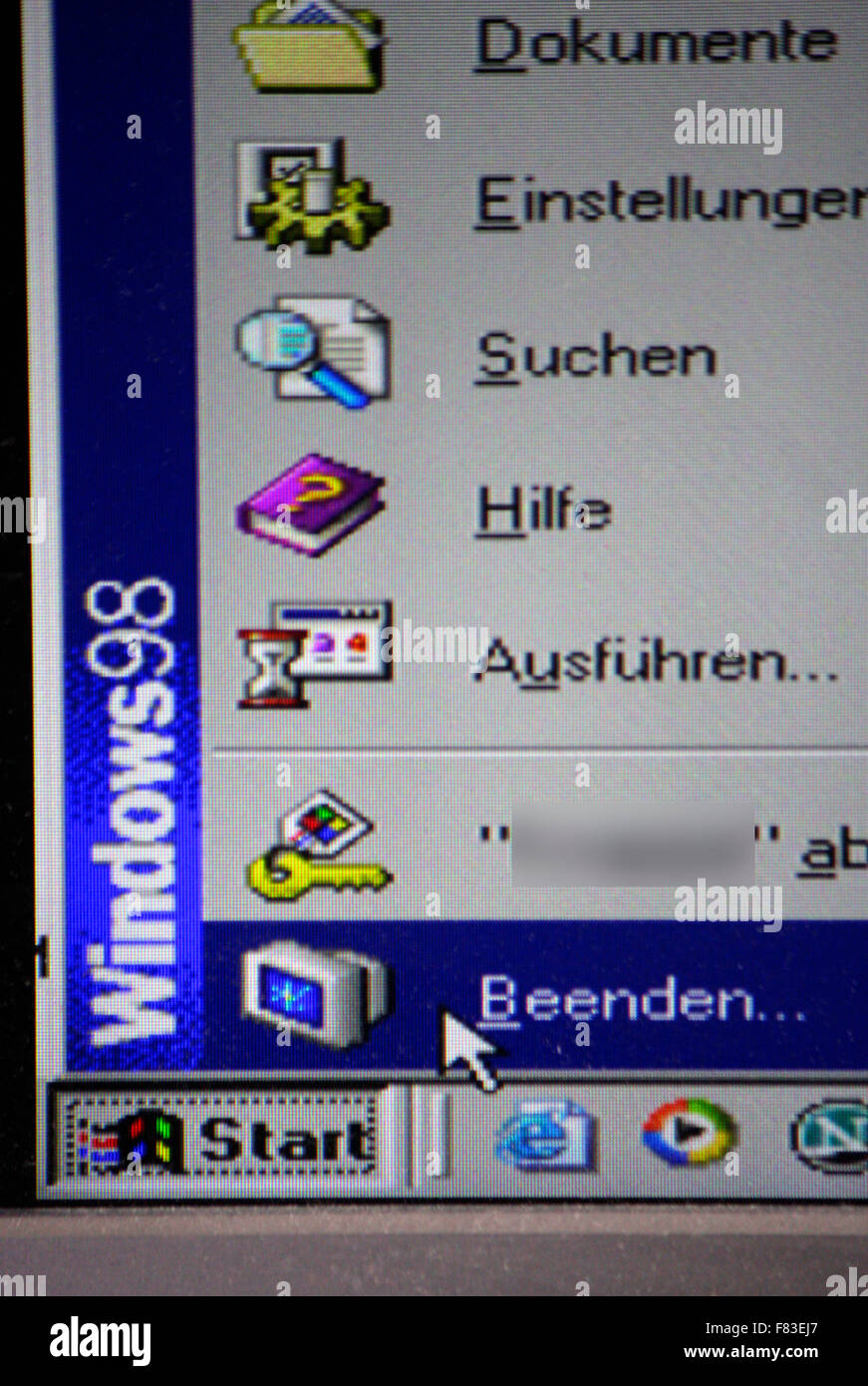 Markenname: 'Microsoft Windows 98', Berlin. Stockfoto