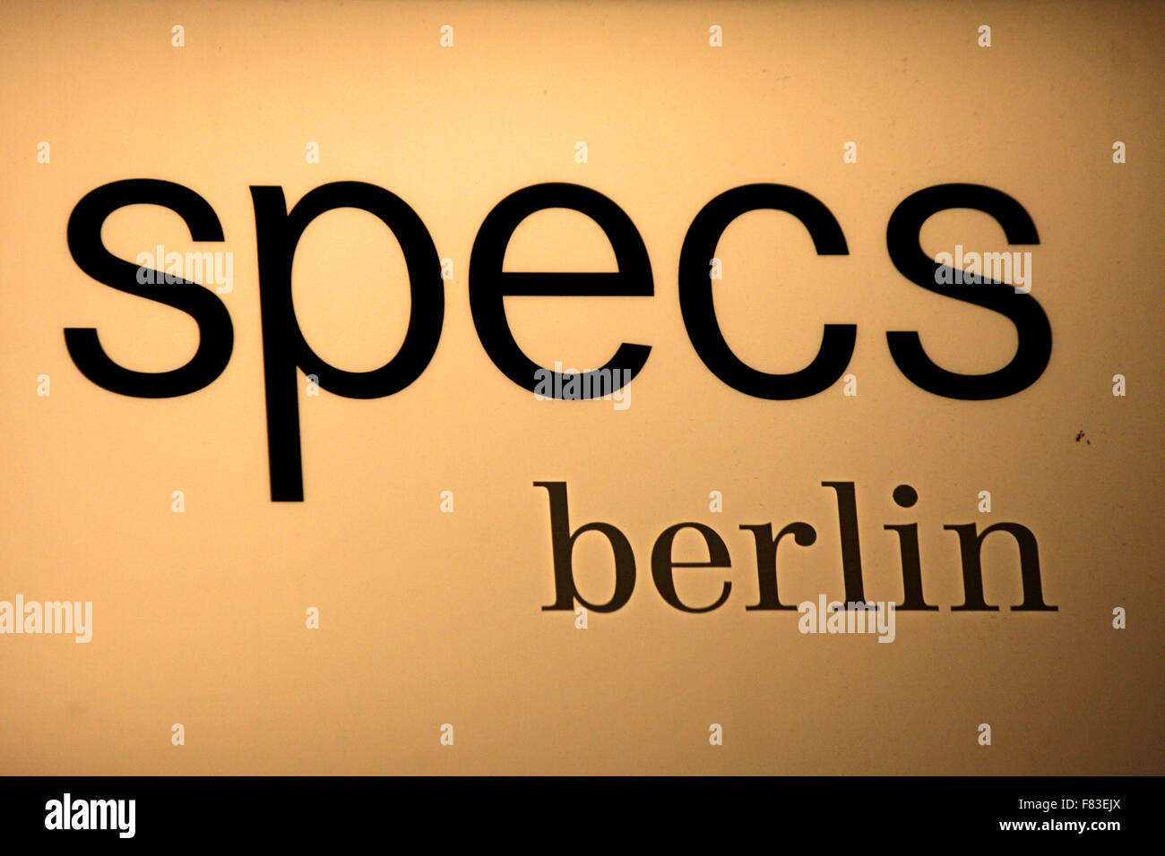 Markenname: "Spezifikationen", Berlin. Stockfoto