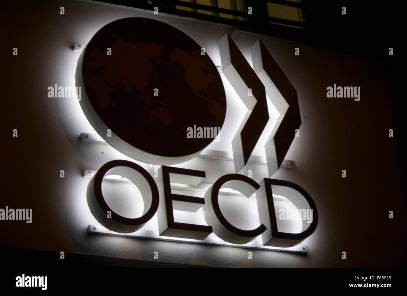 Markenname: "OECD", Berlin. Stockfoto