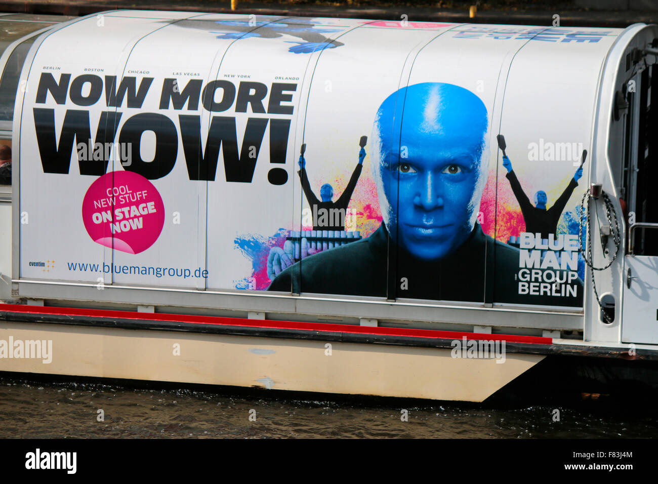 Werbung Fuer Die "Blue Man Group", Berlin. Stockfoto