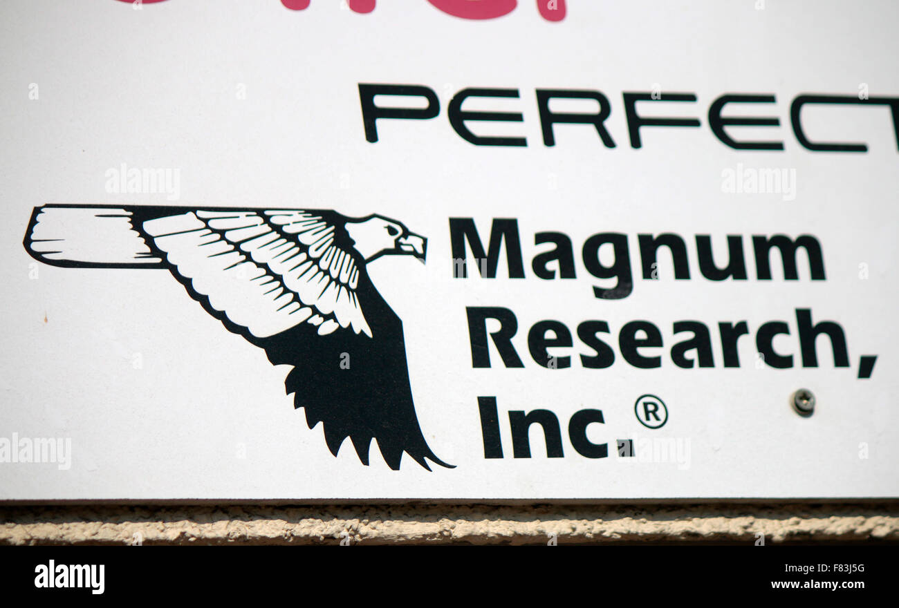 Markennamen: "Magnum Research Inc", Berlin. Stockfoto