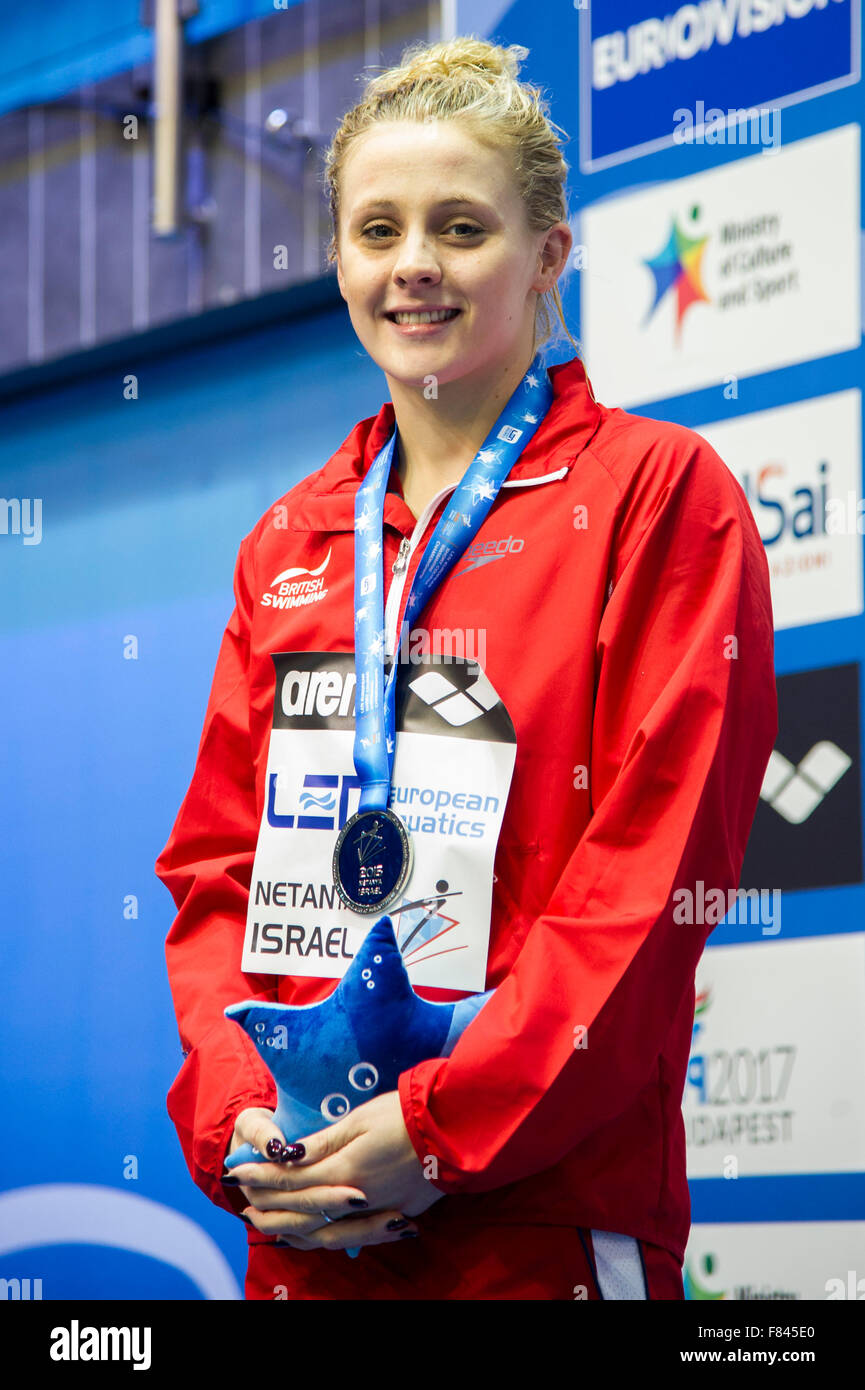 Netanya, Israel. 5. Dezember 2015. O'CONNOR Siobhan-Marie GBR Silbermedaille 200m Medley Frauen Finale Netanya, Israel, Wingate Institut LEN kurzen Kurs schwimmen Europameisterschaften vom 2. bis 6. Dezember 2015 Netanya 12.05.2015 Nuoto Campionati Europei di Nuoto in Vasca Corta Bildnachweis Giorgio Scala/Deepbluemedia/Insidefoto: Insidefoto/Alamy Live News Stockfoto