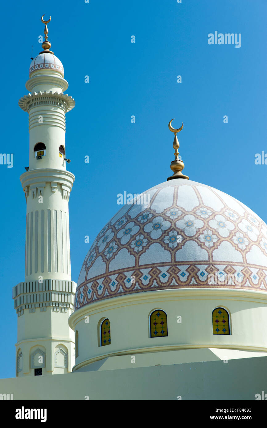 Detail einer Moschee in Muscat, der Hauptstadt des Sultanats Oman. Stockfoto