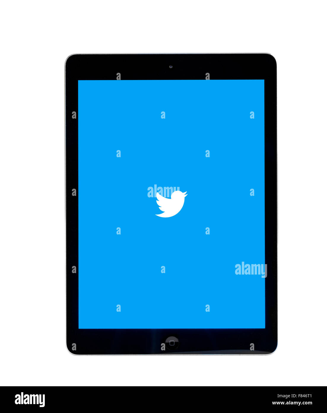 Der Twitter-app auf einem iPad Air angesehen Stockfoto