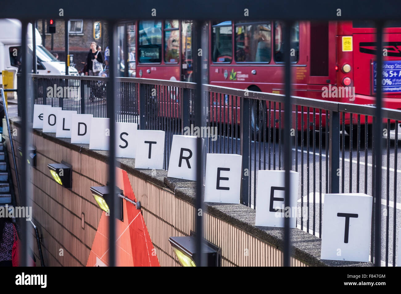 Alte Straße Kreisverkehr, London, England, U.K Stockfoto