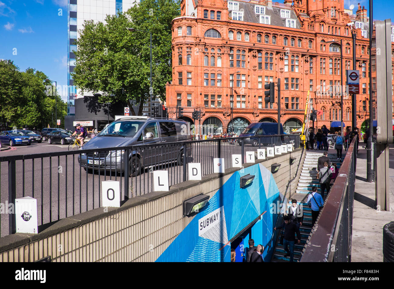 Alte Straße Kreisverkehr, London, England, U.K Stockfoto